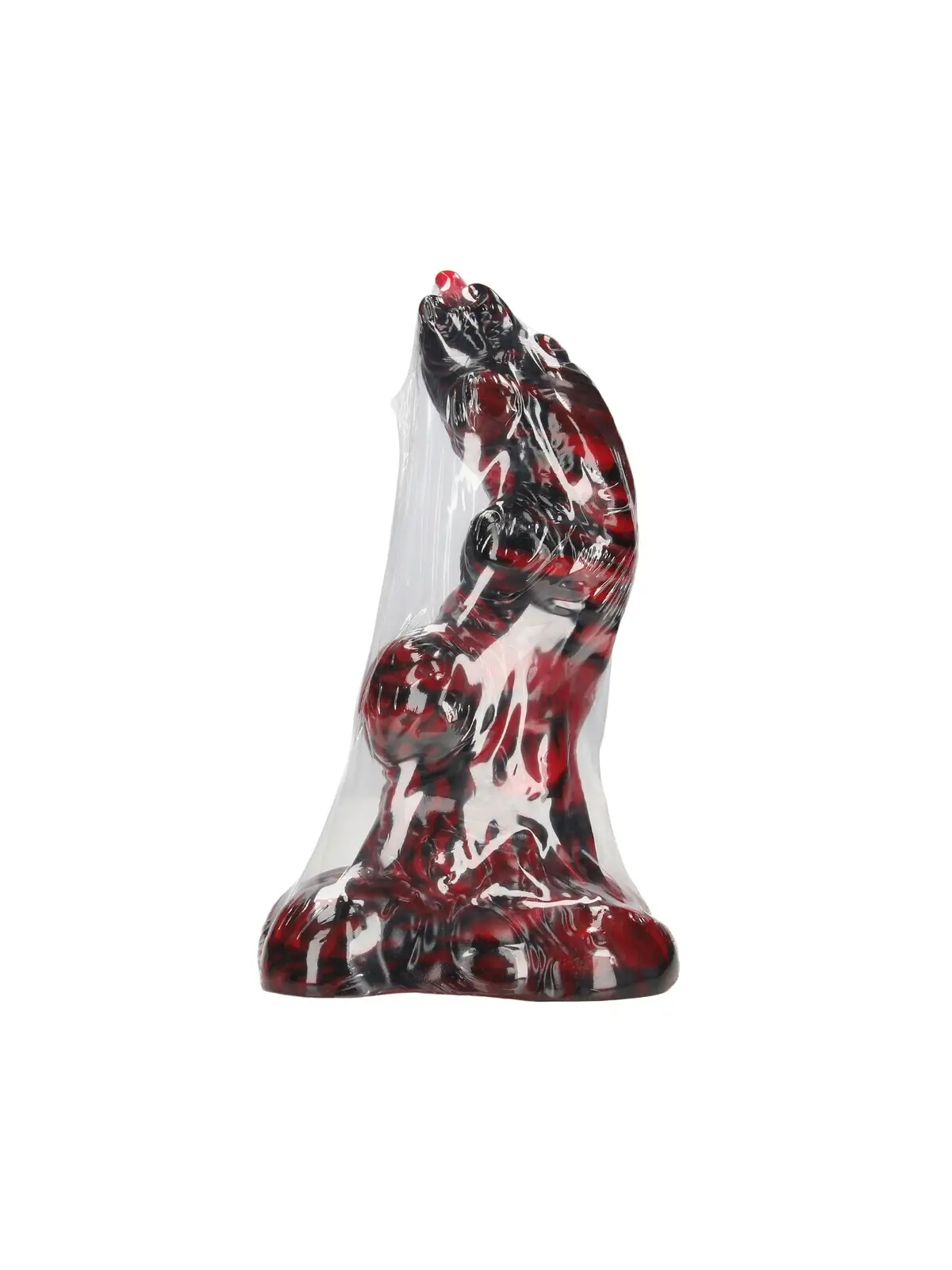 HELL INVADER - SILICONE DILDO - RED/BLACK