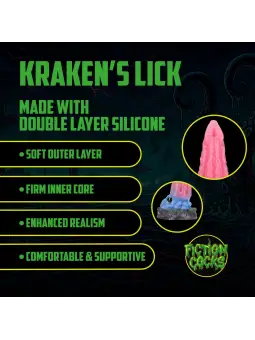 KRAKEN'S LICK - SILICONE DILDO - BLUE/RED