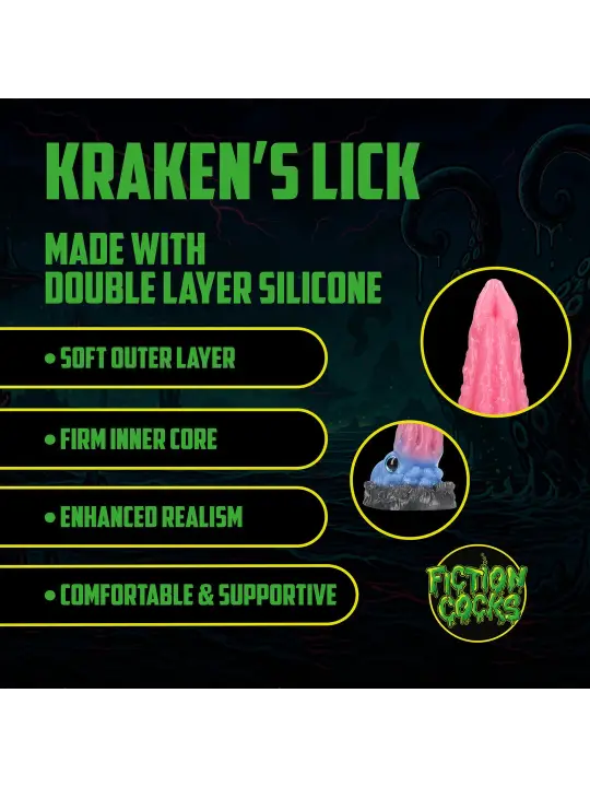 KRAKEN'S LICK - SILICONE DILDO - BLUE/RED