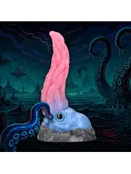 KRAKEN'S LICK - SILICONE DILDO - BLUE/RED