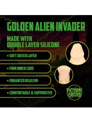 GOLDEN ALIEN INVADER - SILICONE DILDO - GOLDEN