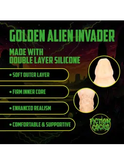GOLDEN ALIEN INVADER - SILICONE DILDO - GOLDEN