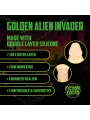 GOLDEN ALIEN INVADER - SILICONE DILDO - GOLDEN