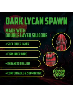 DARK LYCAN SPAWN - SILICONE DILDO - RED/BLACK
