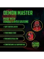 DEMON MASTER - SILICONE DILDO - RED/BLACK