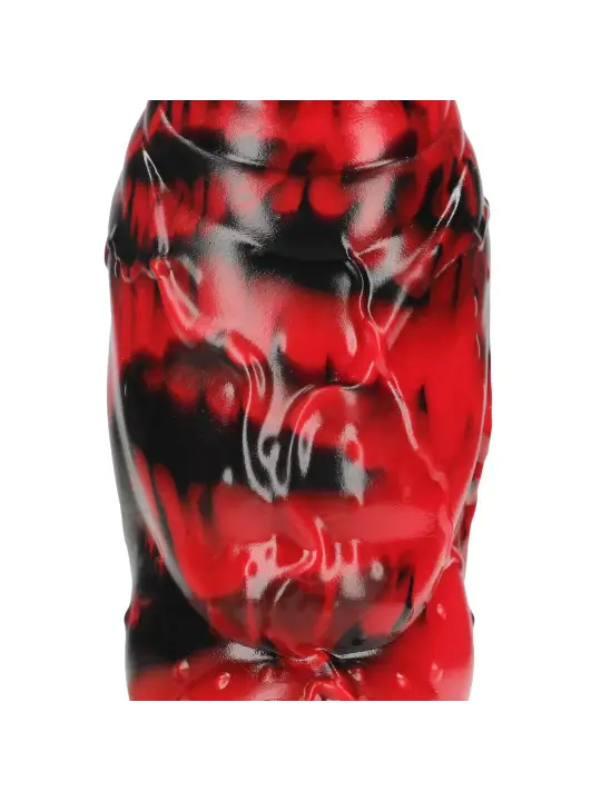 DEMON MASTER - SILICONE DILDO - RED/BLACK