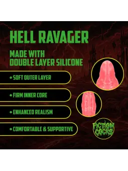 HELL RAVAGER - SILICONE DILDO - RED
