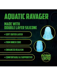 AQUATIC RAVAGER - SILICONE DILDO - BLUE