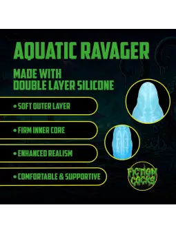 AQUATIC RAVAGER - SILICONE DILDO - BLUE