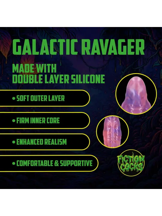 GALACTIC RAVAGER - SILICONE DILDO - PURPLE