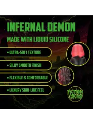 INFERNAL DEMON - SILICONE DILDO - RED/BLACK