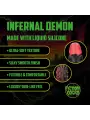 INFERNAL DEMON - SILICONE DILDO - RED/BLACK