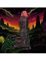 INFERNAL DEMON - SILICONE DILDO - RED/BLACK