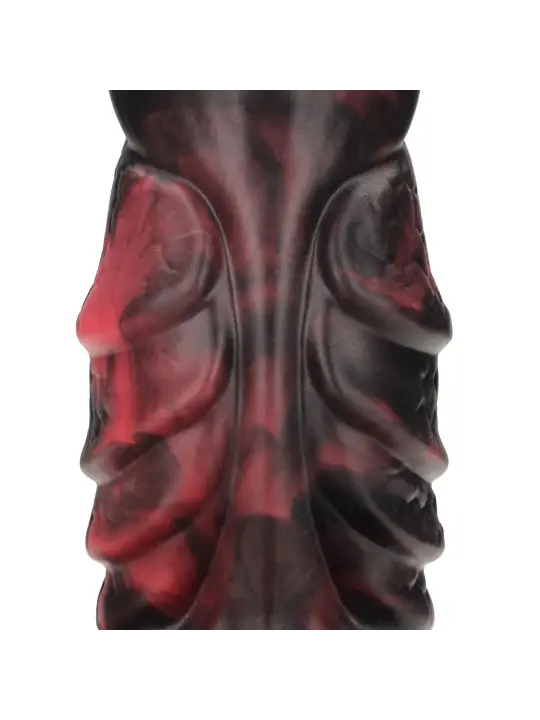 INFERNAL DEMON - SILICONE DILDO - RED/BLACK