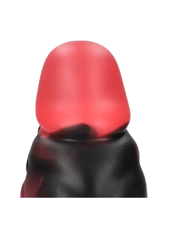 INFERNAL DEMON - SILICONE DILDO - RED/BLACK