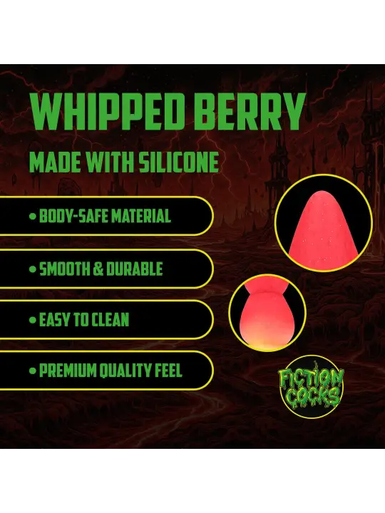WHIPPED BERRY - SILICONE BUTT PLUG - RED/YELLOW