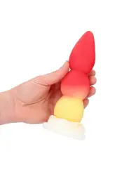 WHIPPED BERRY - SILICONE BUTT PLUG - RED/YELLOW