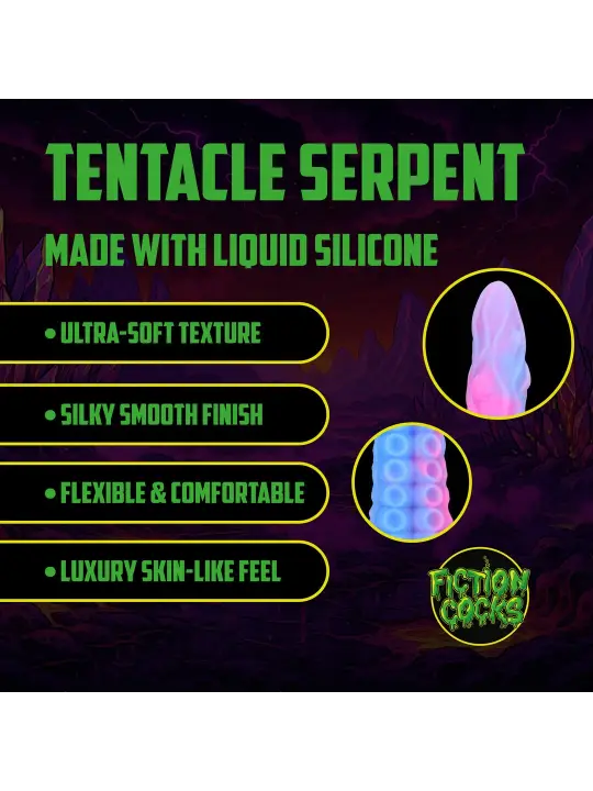 TENTACLE SERPENT - ANAL SNAKE - 19.7 / 50 CM - PURPLE/BLUE