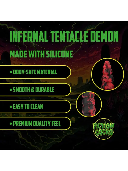 INFERNAL TENTACLE DEMON - ANAL SNAKE - 14.8 / 37,5 CM - RED/BLACK