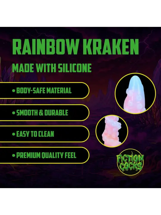 RAINBOW KRAKEN - SILICONE BUTT PLUG - RAINBOW