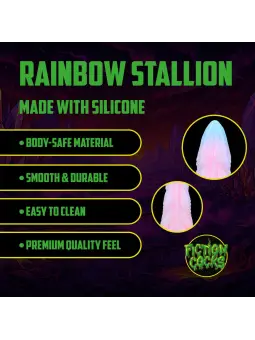 RAINBOW STALLION - SILICONE BUTT PLUG - RAINBOW