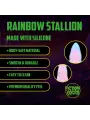 RAINBOW STALLION - SILICONE BUTT PLUG - RAINBOW
