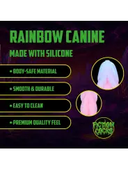 RAINBOW CANINE - SILICONE BUTT PLUG - RAINBOW