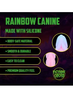RAINBOW CANINE - SILICONE BUTT PLUG - RAINBOW