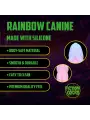 RAINBOW CANINE - SILICONE BUTT PLUG - RAINBOW