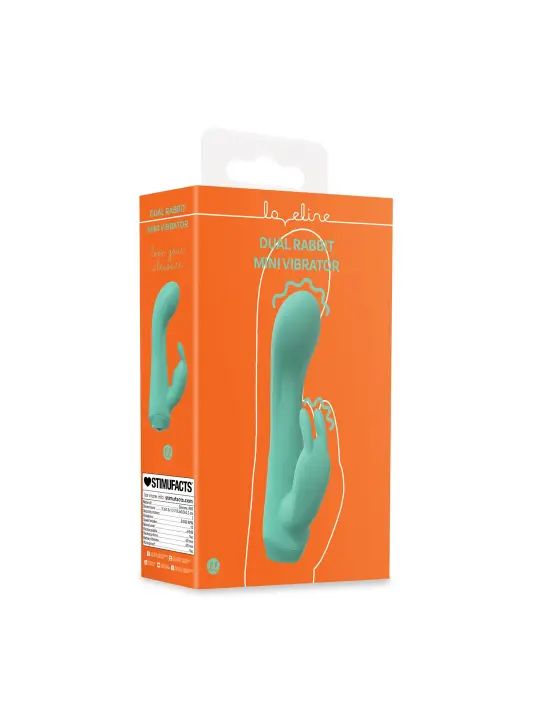 MINI DUAL RABBIT VIBRATOR - GREEN