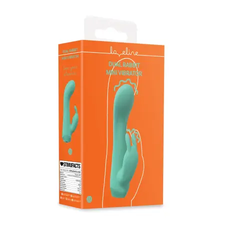 MINI DUAL RABBIT VIBRATOR - GREEN