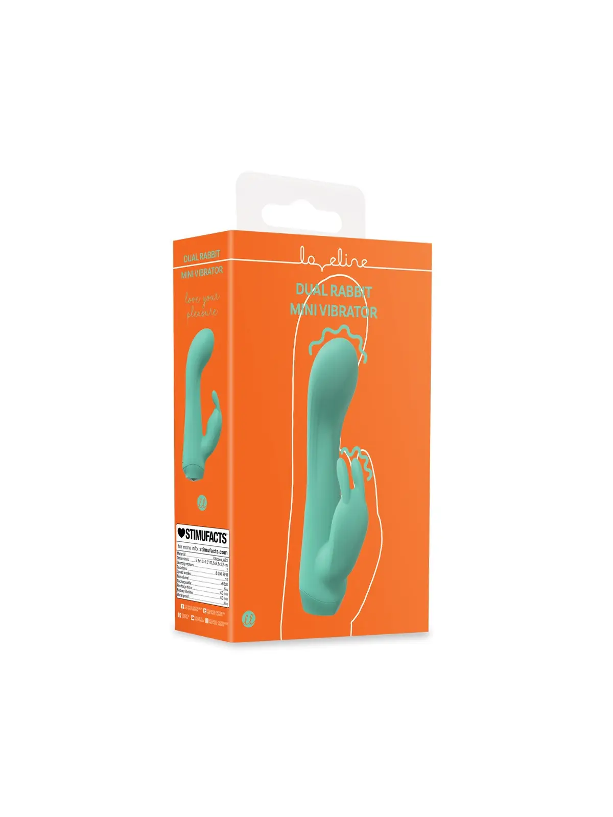 MINI DUAL RABBIT VIBRATOR - GREEN