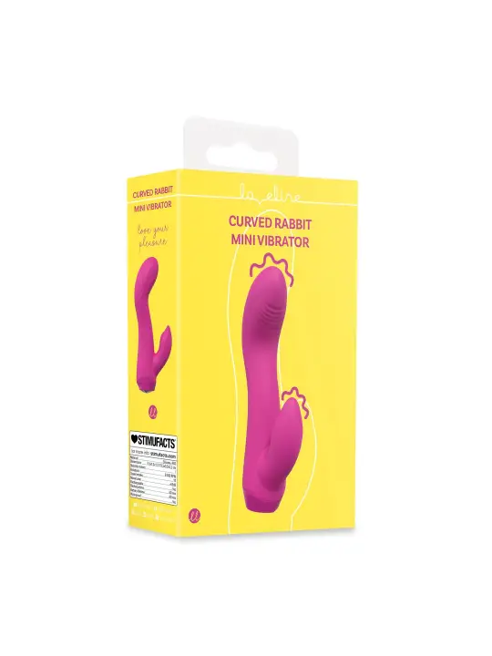 MINI CURVED RABBIT VIBRATOR - PINK