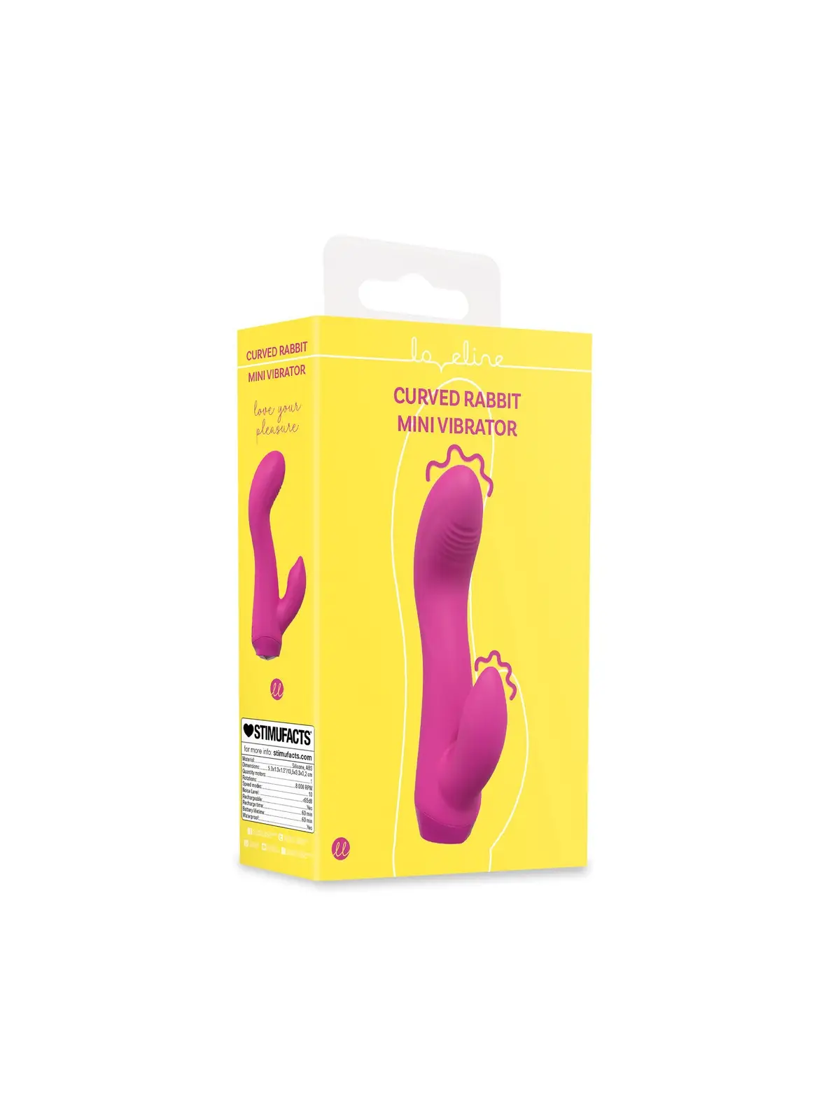 MINI CURVED RABBIT VIBRATOR - PINK
