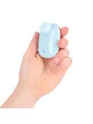 DREAMSICLE - COMPACT AIRTAP VIBRATOR WITH TWO HEAD ATTACHMENTS - BLUE