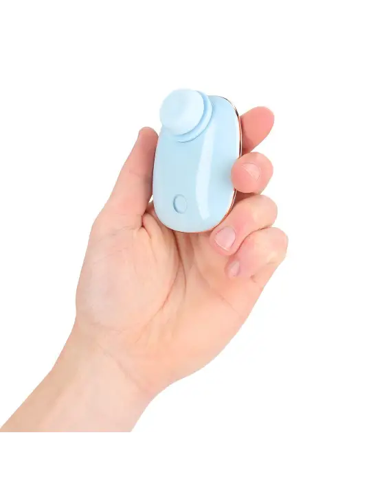 DREAMSICLE - COMPACT AIRTAP VIBRATOR WITH TWO HEAD ATTACHMENTS - BLUE