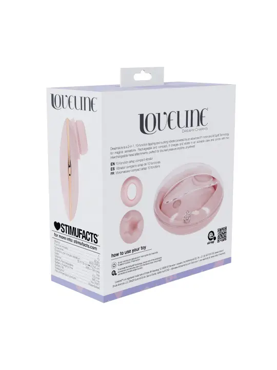 DREAMSICLE - COMPACT AIRTAP VIBRATOR WITH TWO HEAD ATTACHMENTS - PINK