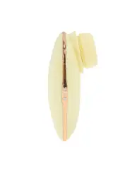 DREAMSICLE - COMPACT AIRTAP VIBRATOR WITH TWO HEAD ATTACHMENTS - YELLOW