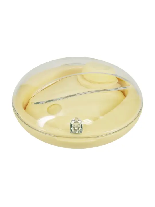DREAMSICLE - COMPACT AIRTAP VIBRATOR WITH TWO HEAD ATTACHMENTS - YELLOW