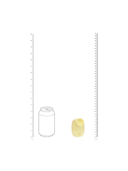 DREAMSICLE - COMPACT AIRTAP VIBRATOR WITH TWO HEAD ATTACHMENTS - YELLOW