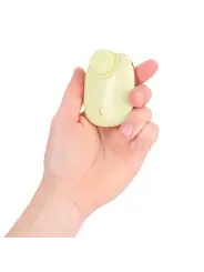 DREAMSICLE - COMPACT AIRTAP VIBRATOR WITH TWO HEAD ATTACHMENTS - YELLOW