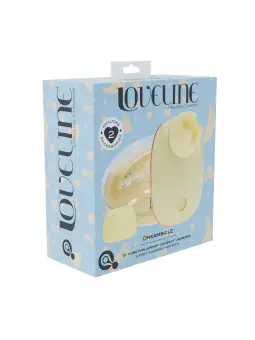 DREAMSICLE - COMPACT AIRTAP VIBRATOR WITH TWO HEAD ATTACHMENTS - YELLOW