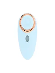 AURIE - AIRTAP VIBRATOR WITH TWO HEAD ATTACHMENTS - BLUE