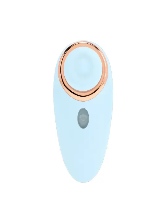 AURIE - AIRTAP VIBRATOR WITH TWO HEAD ATTACHMENTS - BLUE