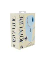 AURIE - AIRTAP VIBRATOR WITH TWO HEAD ATTACHMENTS - BLUE
