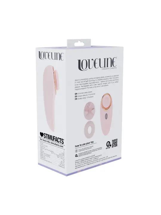 AURIE - AIRTAP VIBRATOR WITH TWO HEAD ATTACHMENTS - PINK