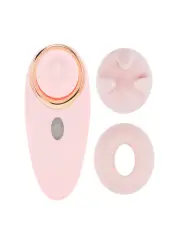 AURIE - AIRTAP VIBRATOR WITH TWO HEAD ATTACHMENTS - PINK
