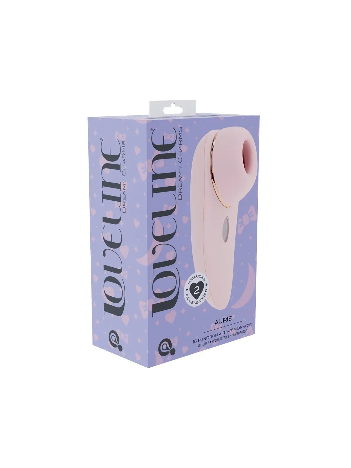 AURIE - AIRTAP VIBRATOR WITH TWO HEAD ATTACHMENTS - PINK
