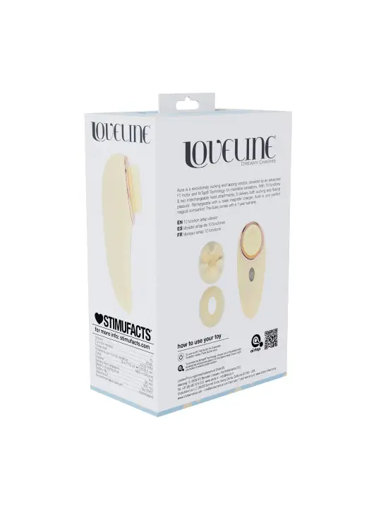 AURIE - AIRTAP VIBRATOR WITH TWO HEAD ATTACHMENTS - YELLOW
