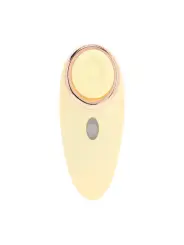 AURIE - AIRTAP VIBRATOR WITH TWO HEAD ATTACHMENTS - YELLOW